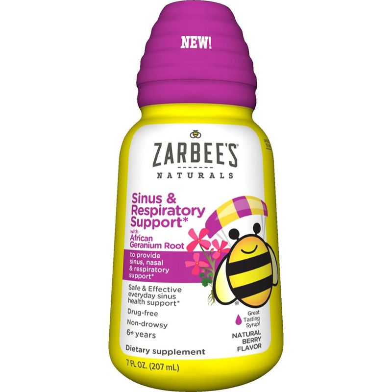 Zarbee's Naturals Daytime Sinus & Respiratory Support - Natural Berry Flavor - 7 fl oz