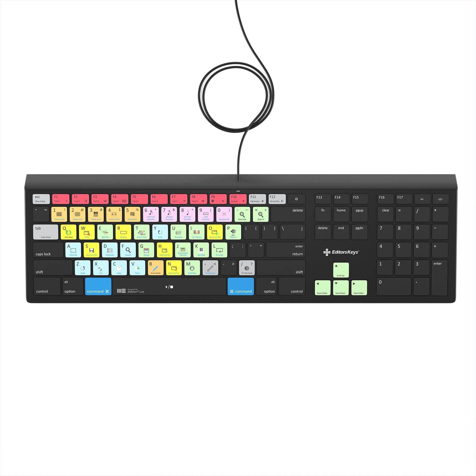 Ableton Live Keyboard for Mac | Backlit Shortcut Keyboard | Editors Keys