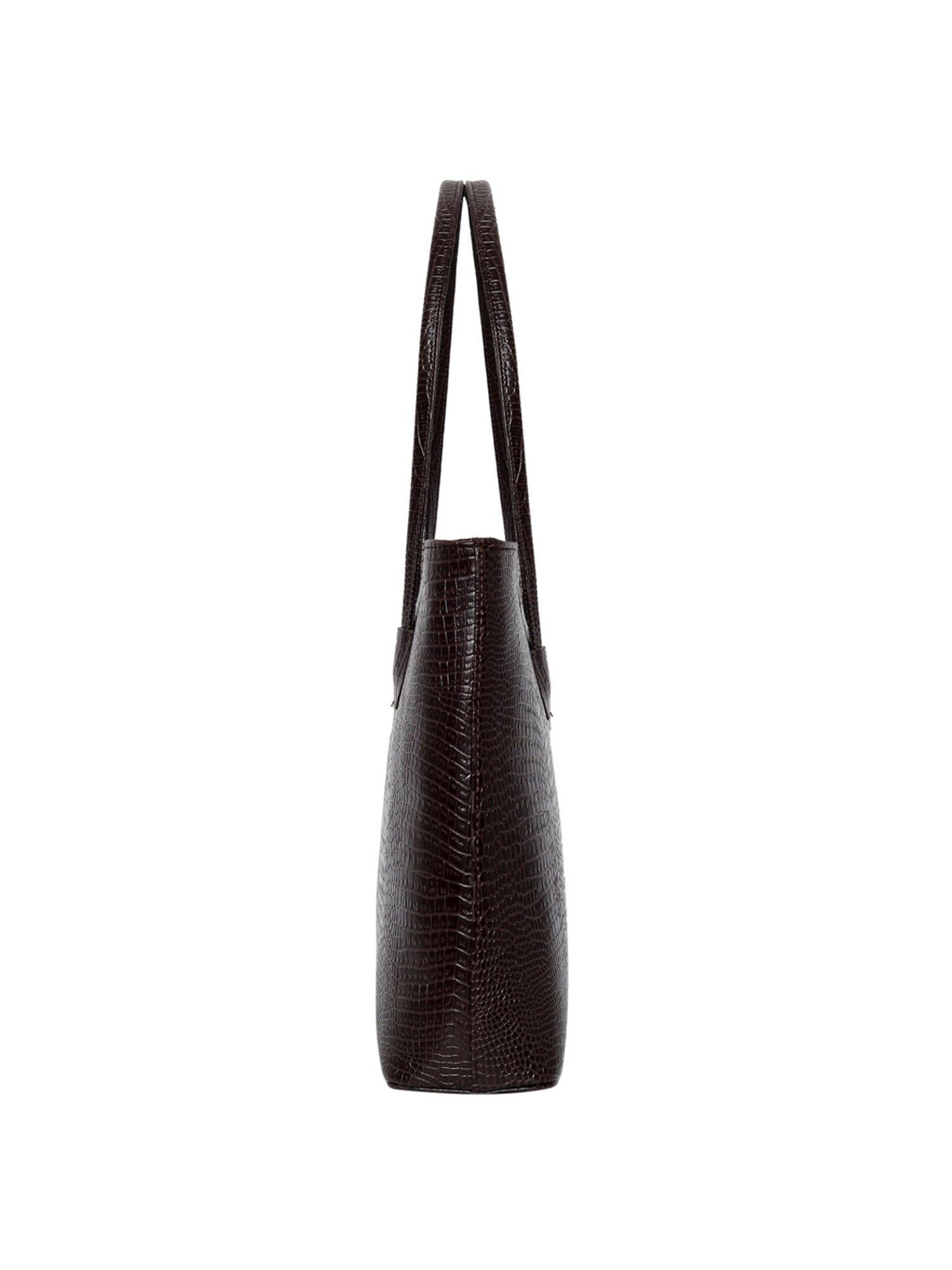 Lino Perros Brown Textured Large Tote Handbag