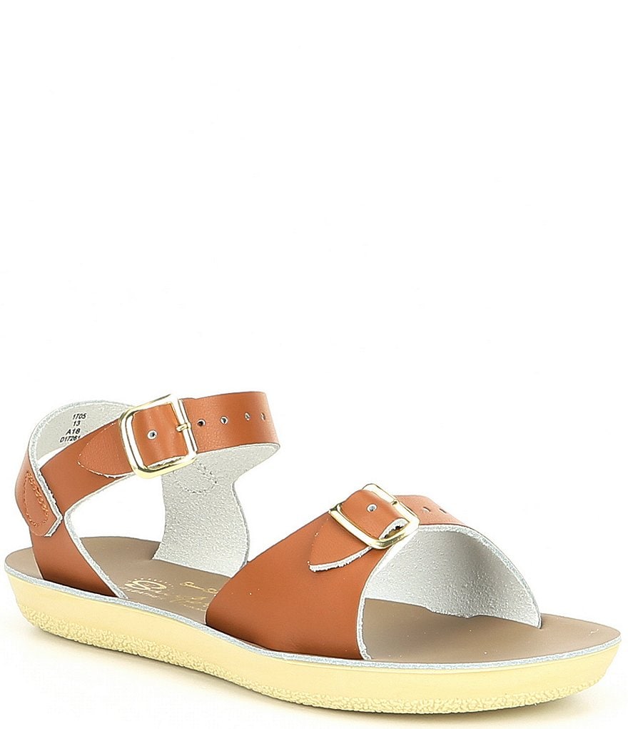 Saltwater Sandals by Hoy Girls' Sun-San Surfer Water Friendly Leather Sandals (Toddler)