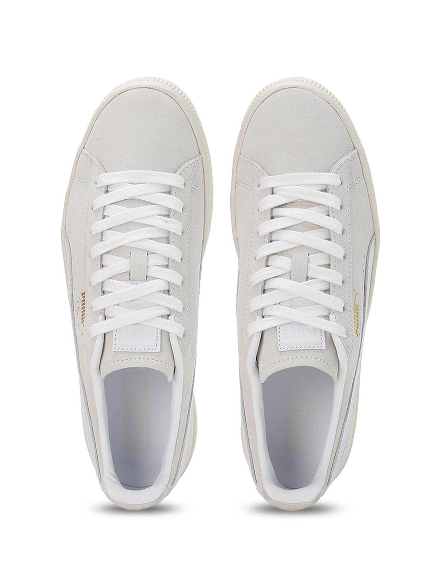 Puma Men's Clyde PRM Off White Casual Sneakers