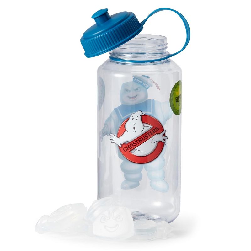 Just Funky Ghostbusters Stay Puft 32oz Plastic Water Bottle w/ Ice Cube Molds