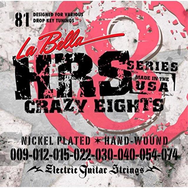 La Bella HRS-81 Crazy Eights 8 String Electric Guitar Strings 9 - 74