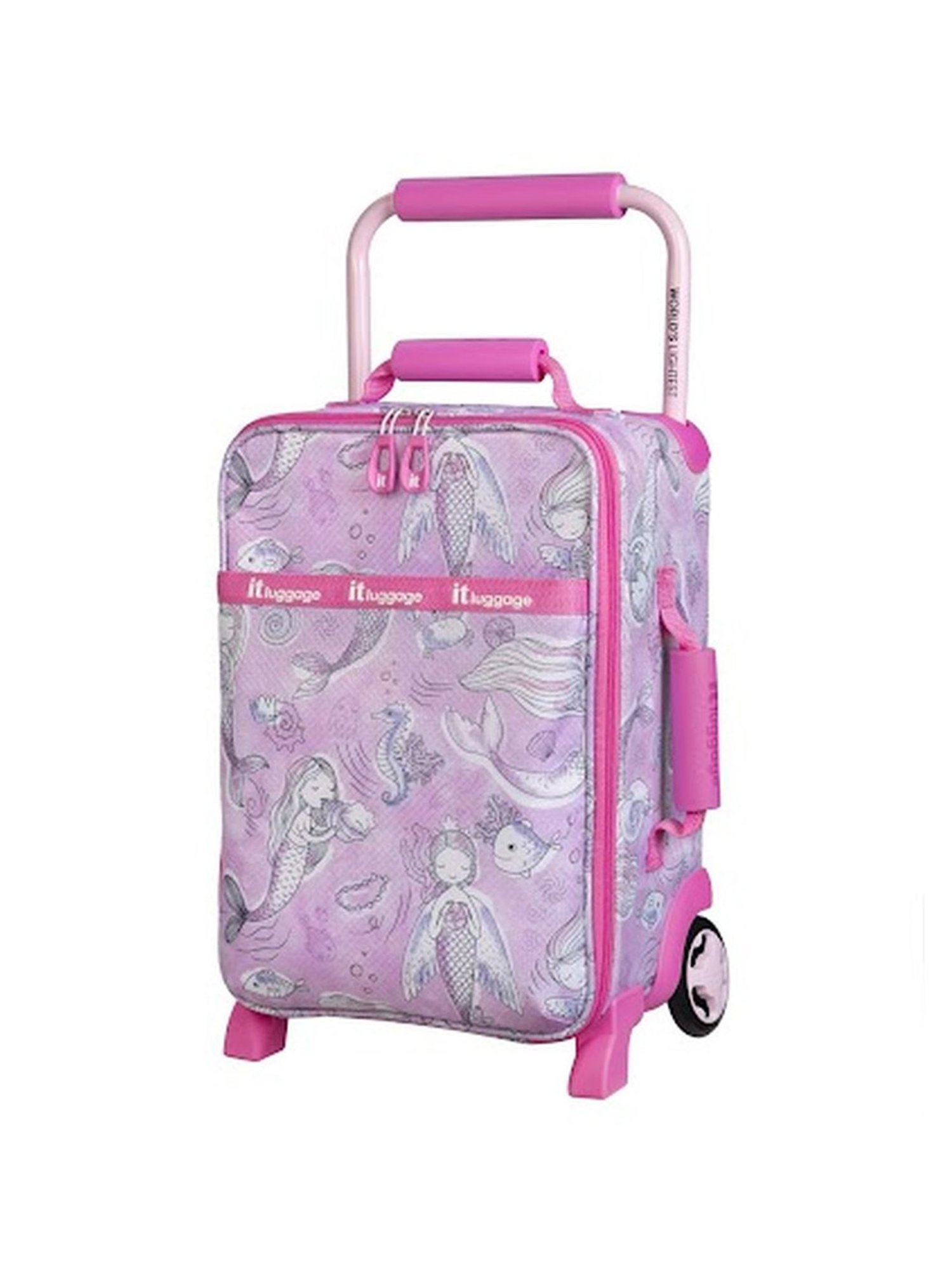 it luggage Curiosity Pink Print Kids Underseater 18 inches Soft Case Trolley Bag