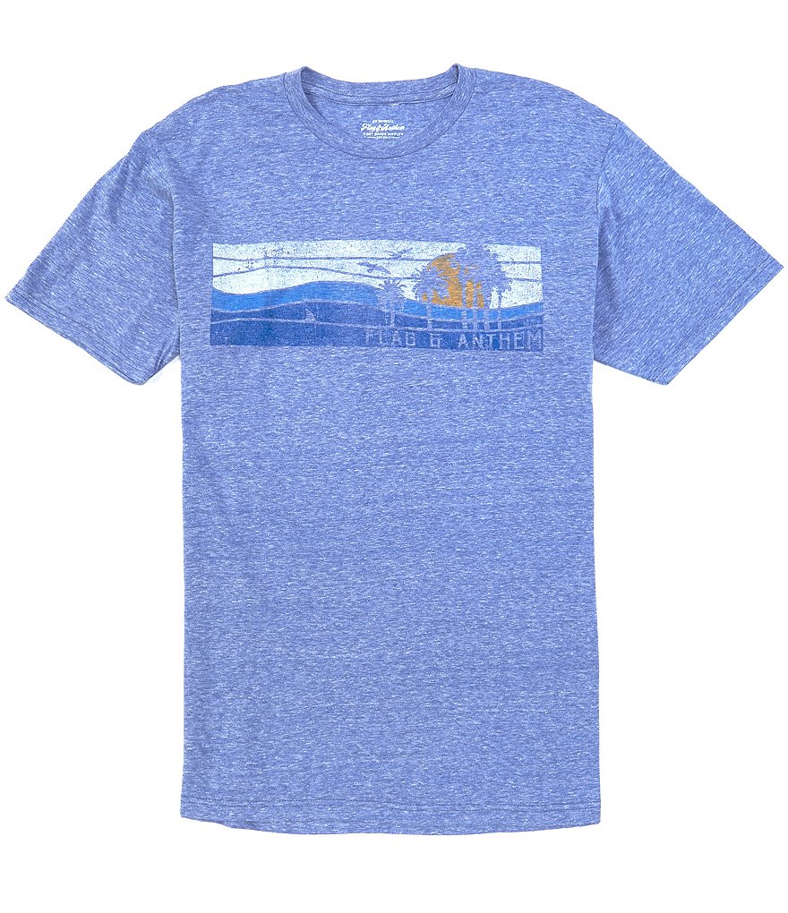 Flag And Anthem Short-Sleeve Sunset Wave Graphic T-Shirt