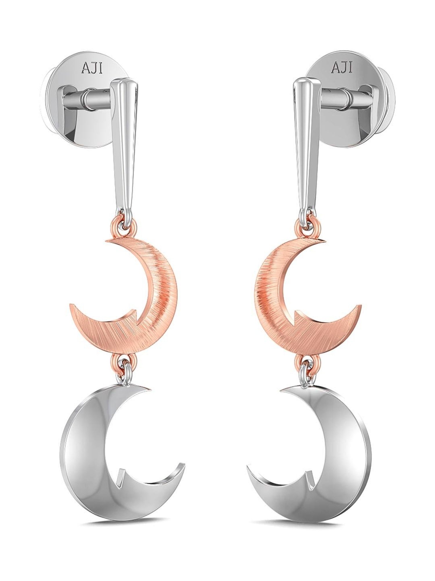 Joyalukkas 950 Platinum Edgy Moonlight Earrings