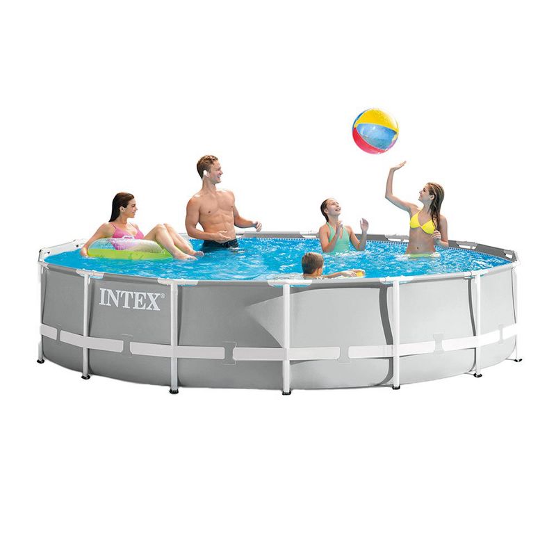 Intex 15' x 42" Prism Frame Above Ground Swimming Pool Set and Pool Filter Pump