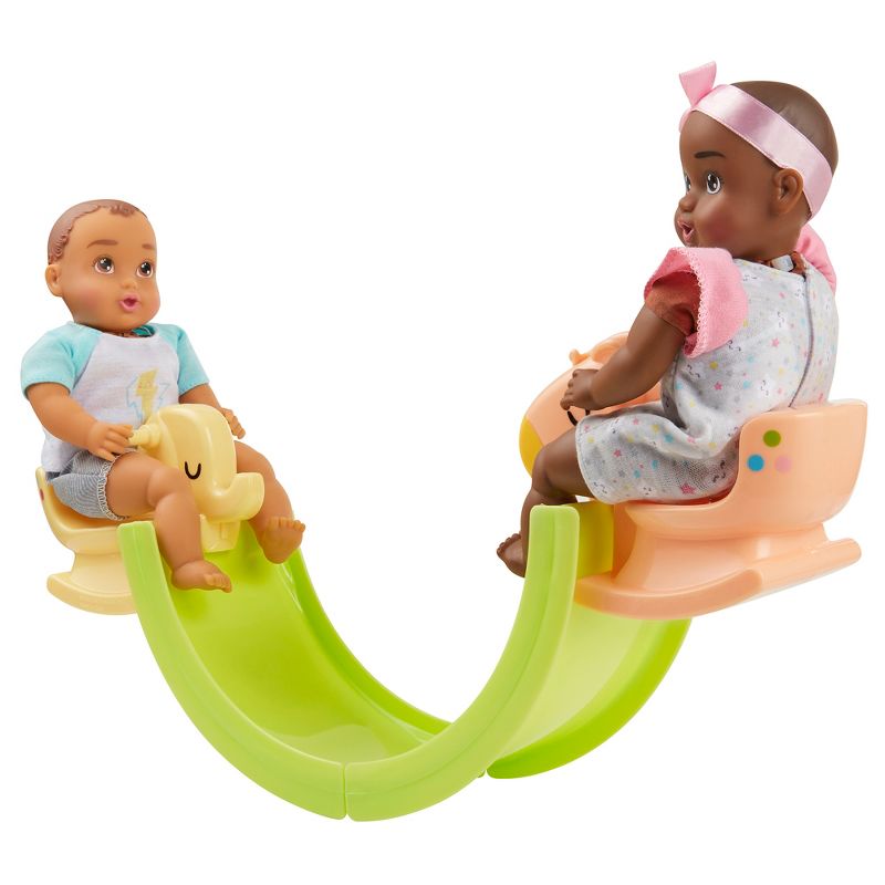 Perfectly Cute My Lil' Baby Bunk Bed Playroom Playset with 8" Brunette Baby Boy & Brunette Baby Girl Dolls