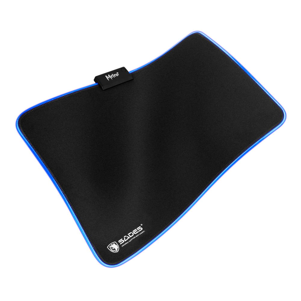 SADES Meteor RGB Gaming Mouse Pad 8 Models RGB Lighting Non-Slip Rubber Base Design Size 13.78 x 10.24 x 0.16 Inches For Computer Gamers