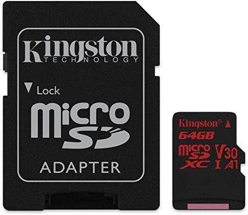 SanFlash Kingston 64GB React MicroSDXC for Samsung Galaxy J6 Plus with SD Adapter (100MB/s Works with Kingston)