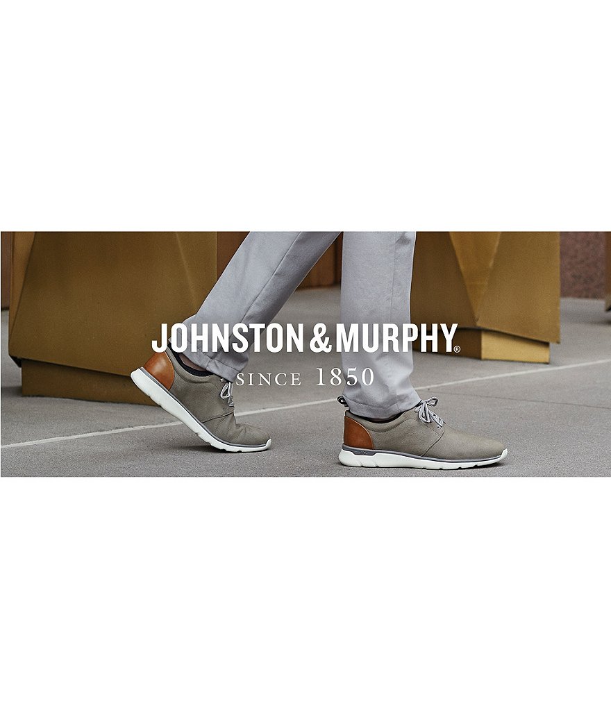 Johnston & Murphy Men's XC4 Prentiss Plain Toe Suede Waterproof Sneakers