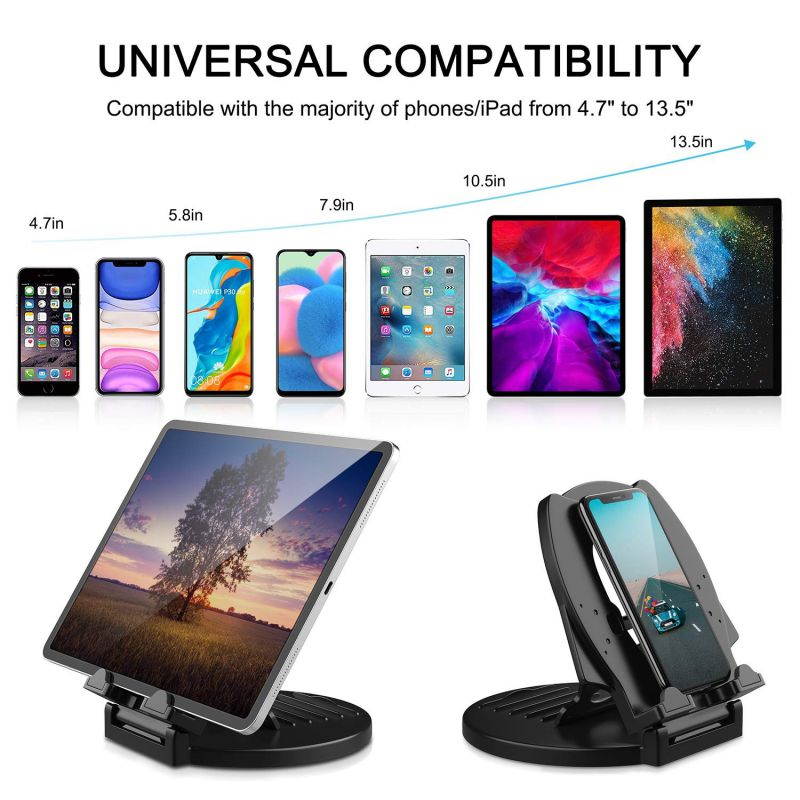 AboveTEK Tablet Stand, 360&deg; Rotating Commercial iPad Stand, Swivel Design for Store Office Bedside Showcase Reception Kitchen Home