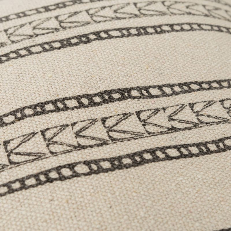 20"x20" Striped Polyester Filled Pillow Charcoal - Donny Osmond Home