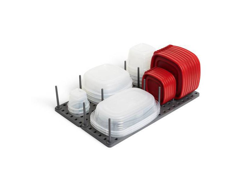 2pk Plastic Peggy Adjustable Dishware Organizer Gray - Umbra