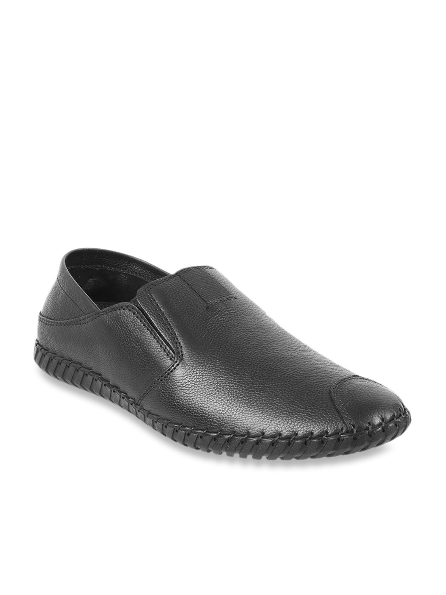 Mochi Men's Black Casual Slip-Ons