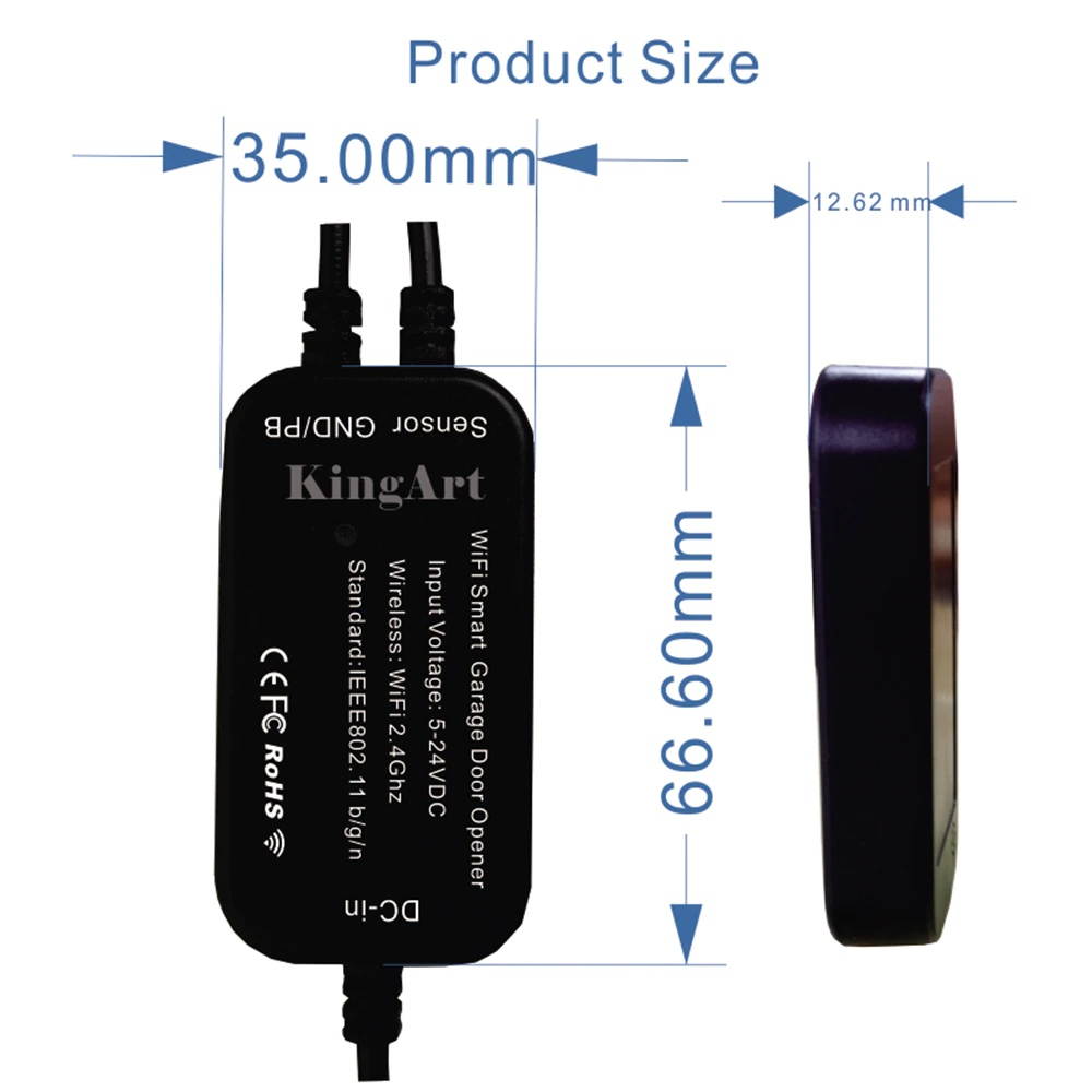 Smart Wi-Fi Garage Door Controller/Opener Remote Control Voice Control for Electric Garden Warehouse Door Mall Roller Shutter