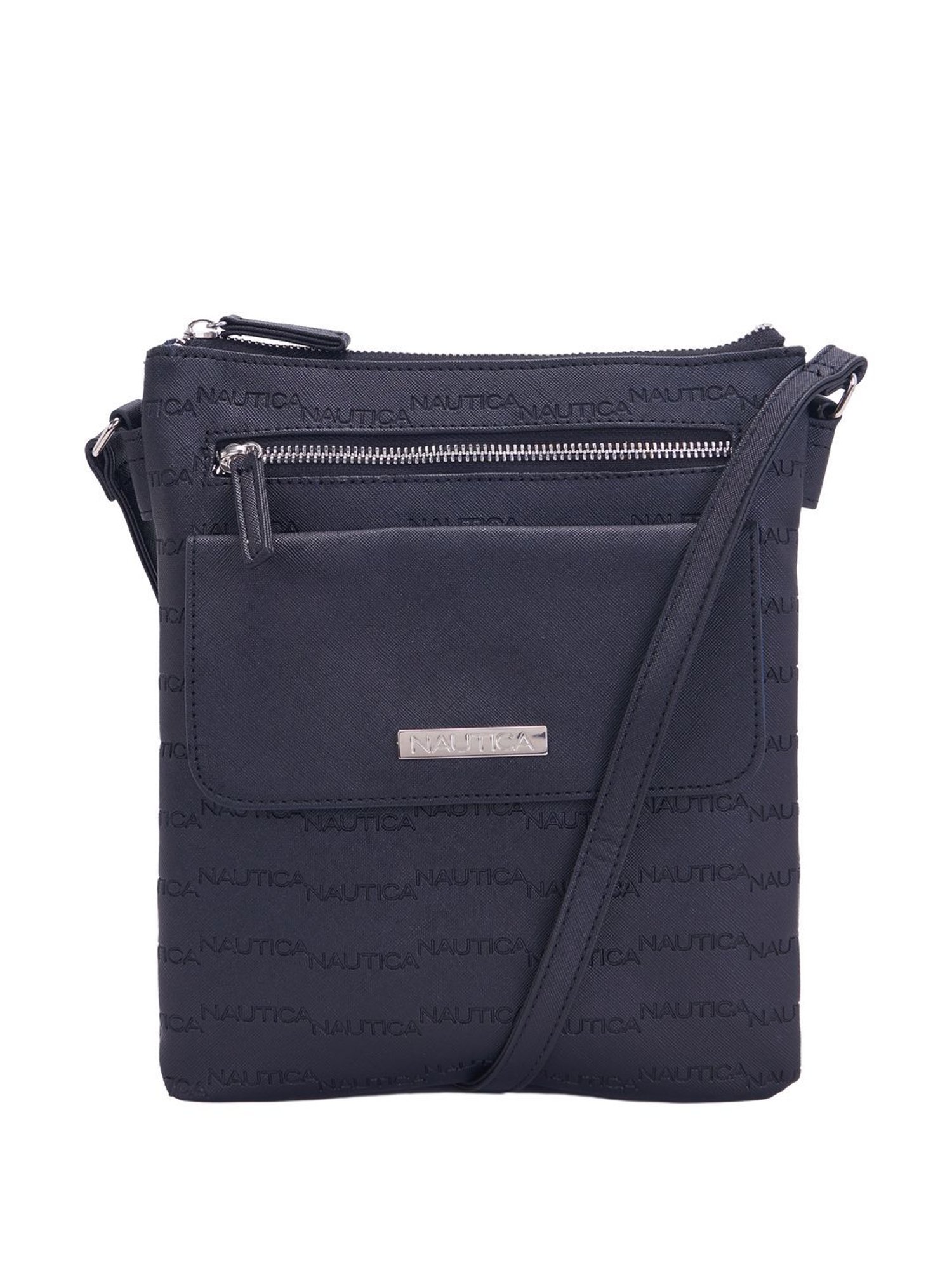 Nautica Black Solid Medium Sling Handbag