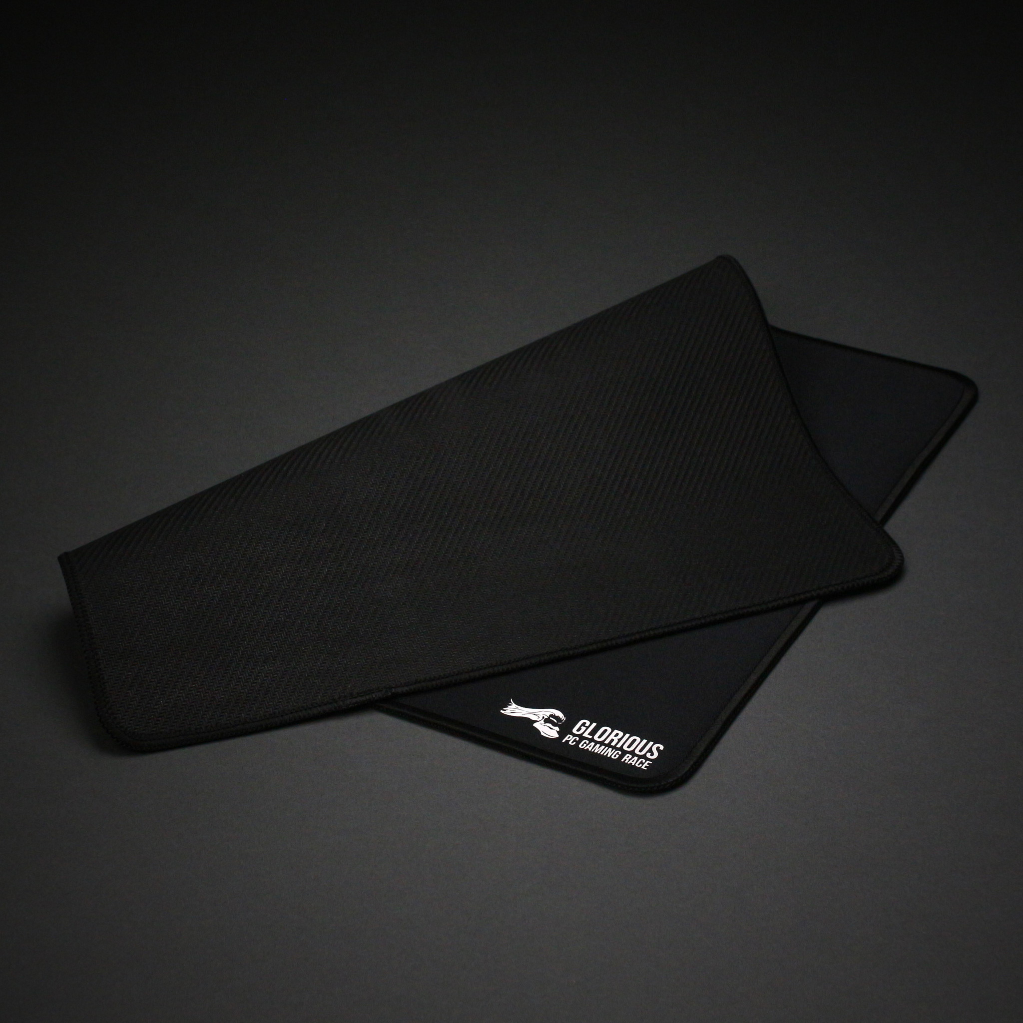Glorious Large Gaming Mouse Mat / Pad - Stitched Edges, 2mm thick, Black Mousepad | 11"x13"x0.08" (G-L)