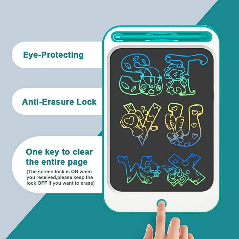 Big Side, Bright Colorful, LCD Writing Tablet, 12 Inch Colorful Digital Ewriter Electronic Graphics Tablet with Memory Lock Suitable for Kids Home School Office