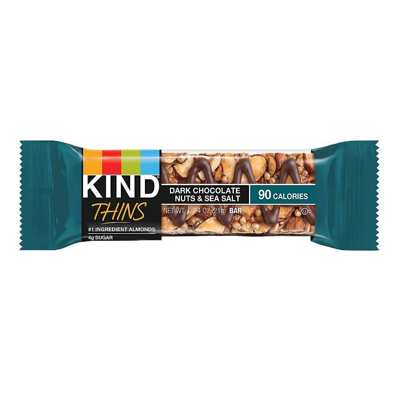 KIND Thins Dark Chocolate Nuts Sea Salt - 7.4oz/10ct