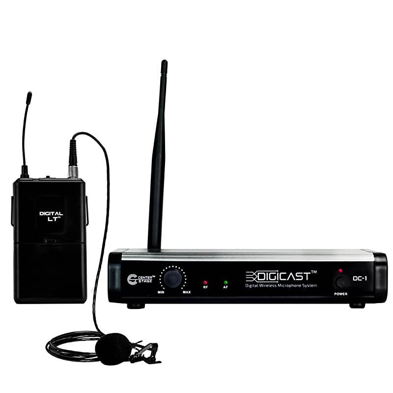 DigiCast DC-1 Single Digital Wireless Lapel Microphone System - 300 ft range - 48kHz / 24 bit - Simple set up - Detailed sound