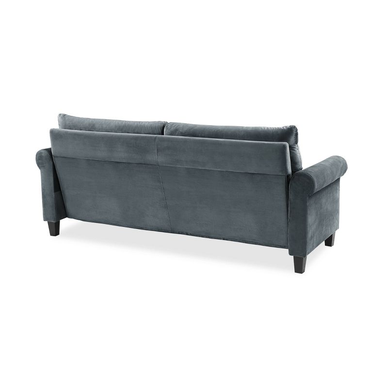 Ashley Microfiber Upholstery Sofa with Nailhead Trimming Dark Gray - Lifestyle Solutions