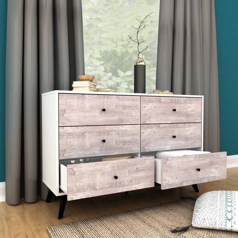 Crislana 6 Drawer Dresser Green/White - Buylateral