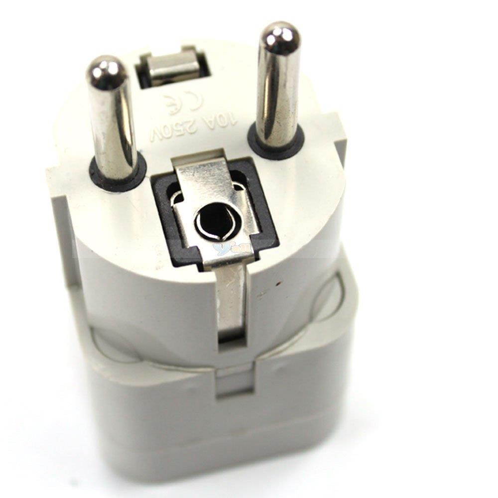 RiteAV - Worldwide Universal International (UK, USA, Asia, Australia, Middle East) to European 2 pin (Round) Wall Socket - Visitor/Visitor/Travel Adaptor/Adapter/Plug/Converter/Convertor