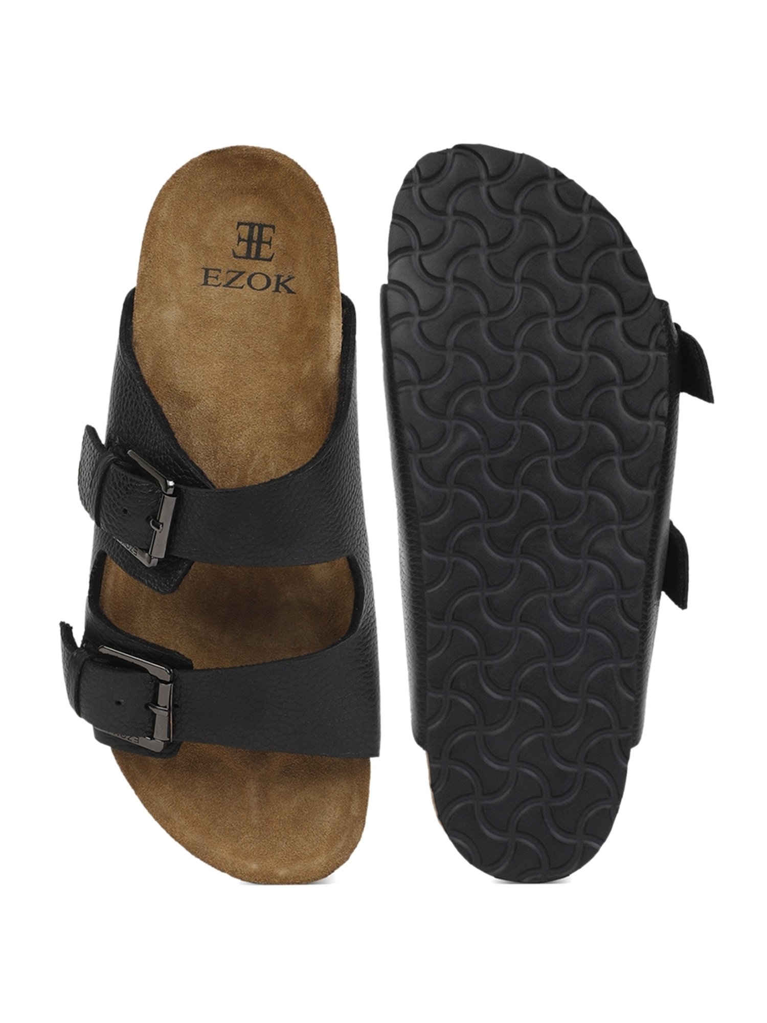 EZOK Men's Black Casual Sandals