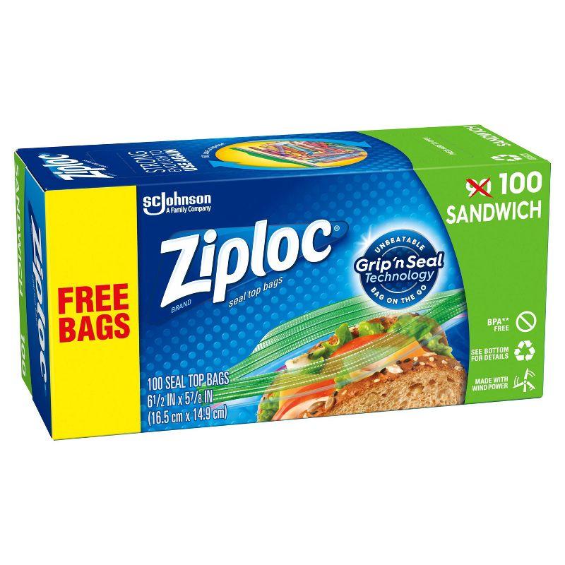 Ziploc Sandwich Bags - 100ct