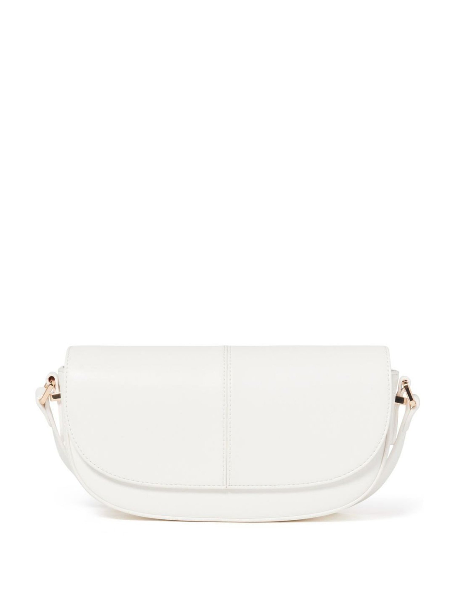 Forever New White Solid Medium Shoulder Handbag