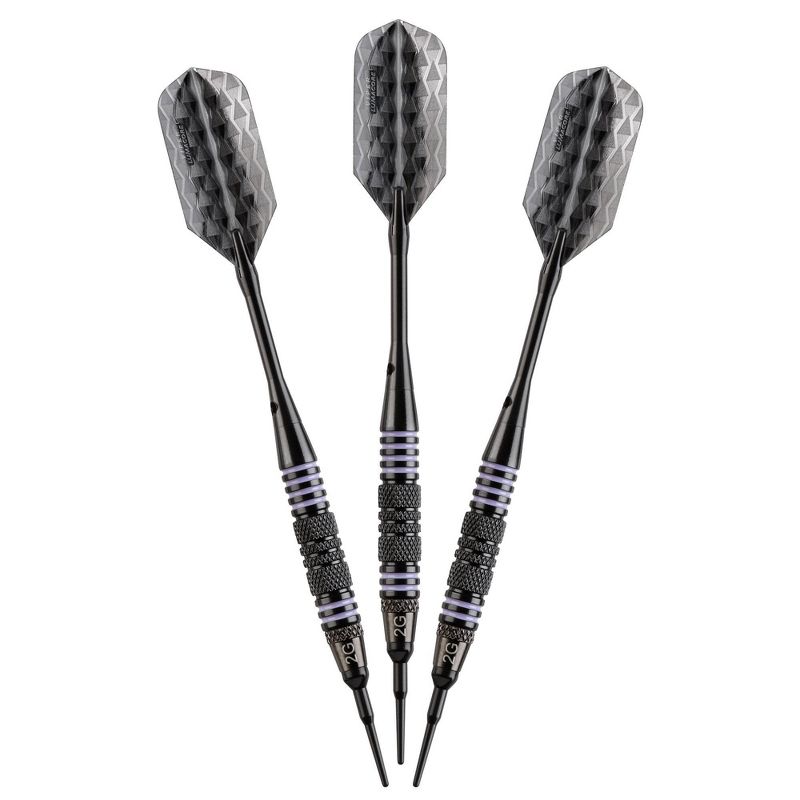 Elkadart Rainbow 90% Tungsten Soft Tip Darts Multi Color Titanium Coating Ringed Barrel 18 Grams