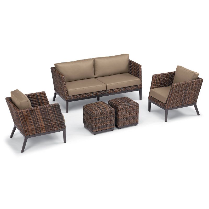 Mirabelle Outdoor Ottoman - Gold - Adore Decor