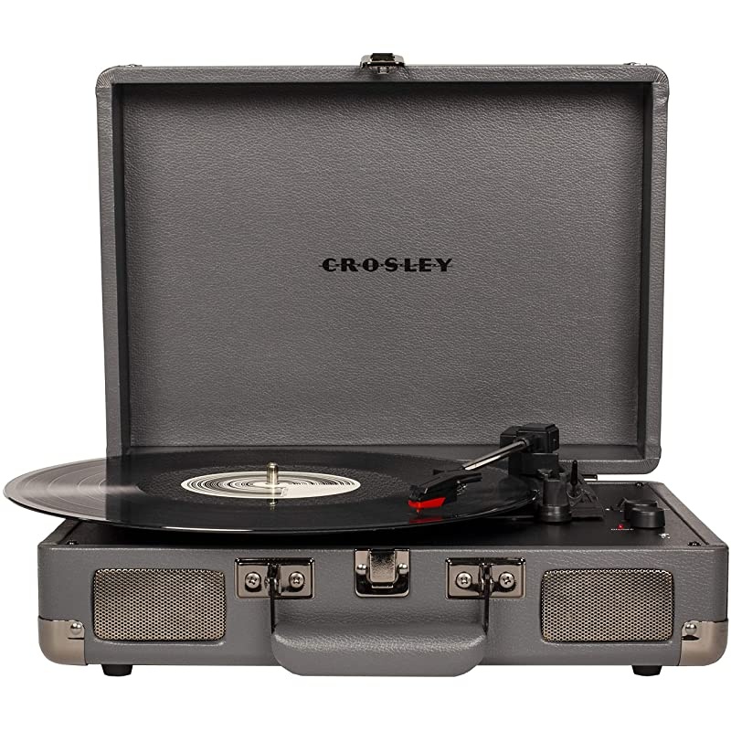 Cruiser Deluxe Vintage 3Speed Bluetooth Suitcase Turntable Slate