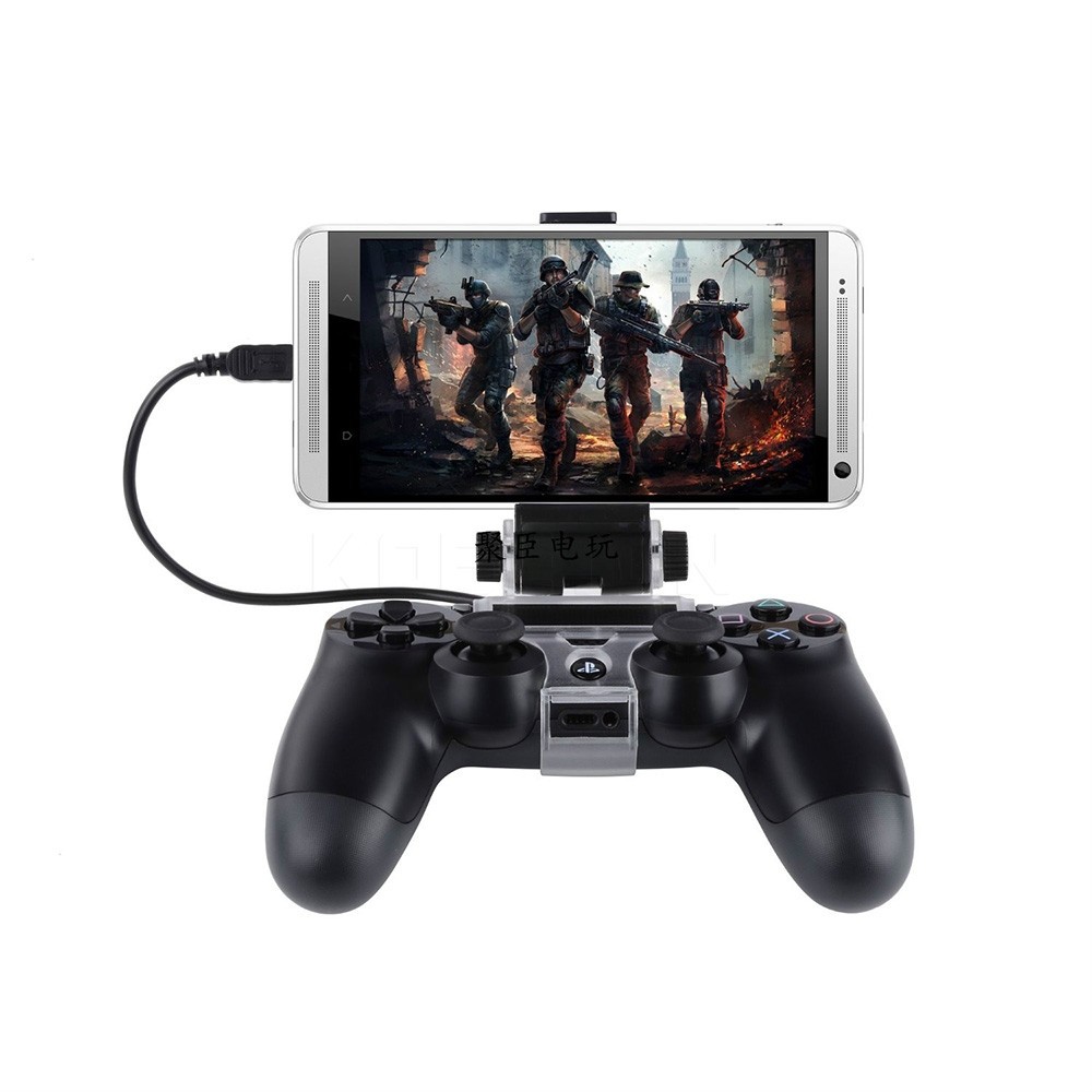Game Controller holder Phone Clamp Smart Clip Bracket with OTG cable for Bluetooth Wireless PS4 DualShock 4 Controller