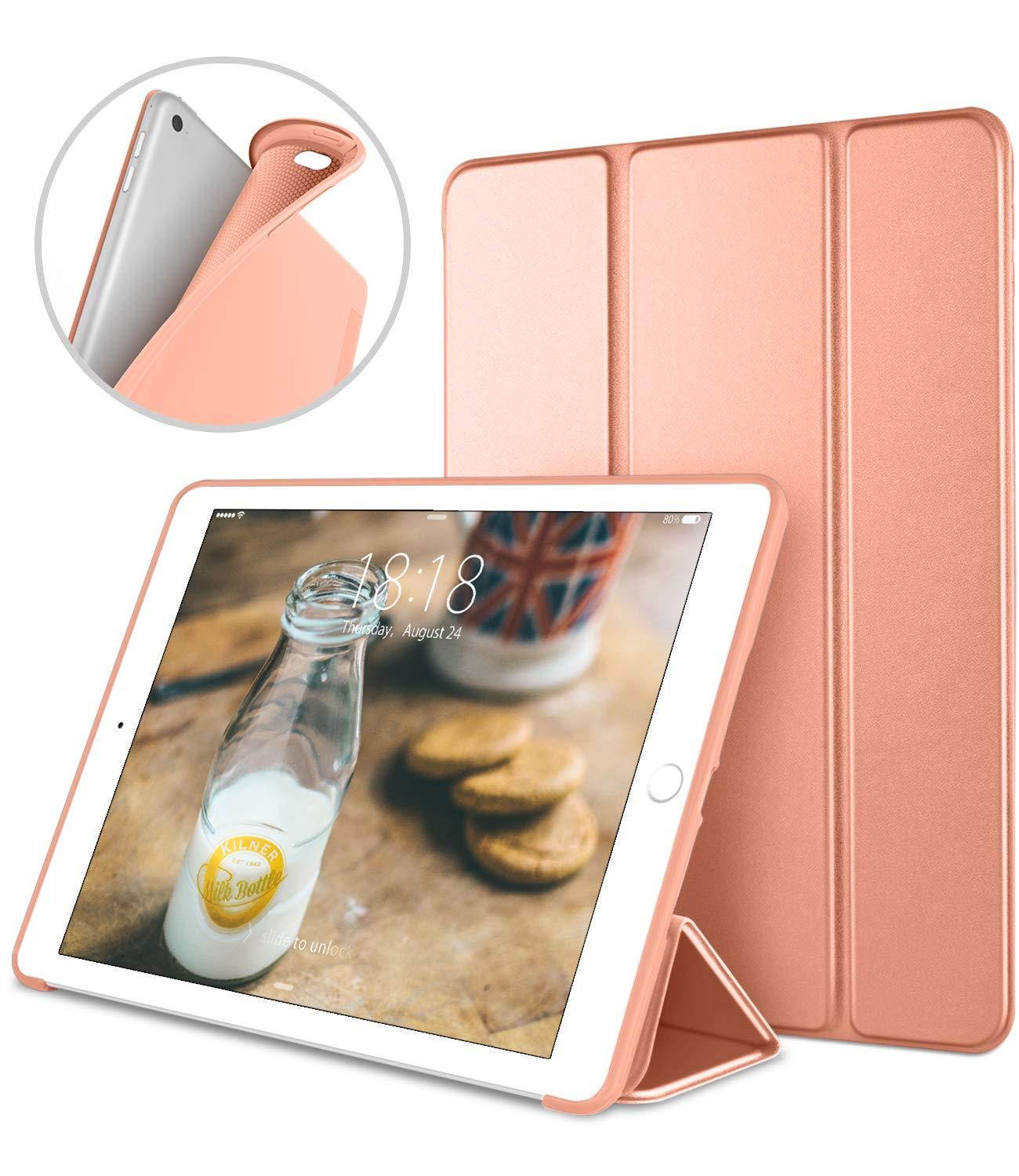 iPad Case for iPad Mini 4, DTTO [Anti-Scratch] Ultra Slim Lightweight [Auto Sleep/Wake] Smart Case Trifold Cover Stand with Flexible Soft TPU Back Cover for iPad mini4, Bright Orange