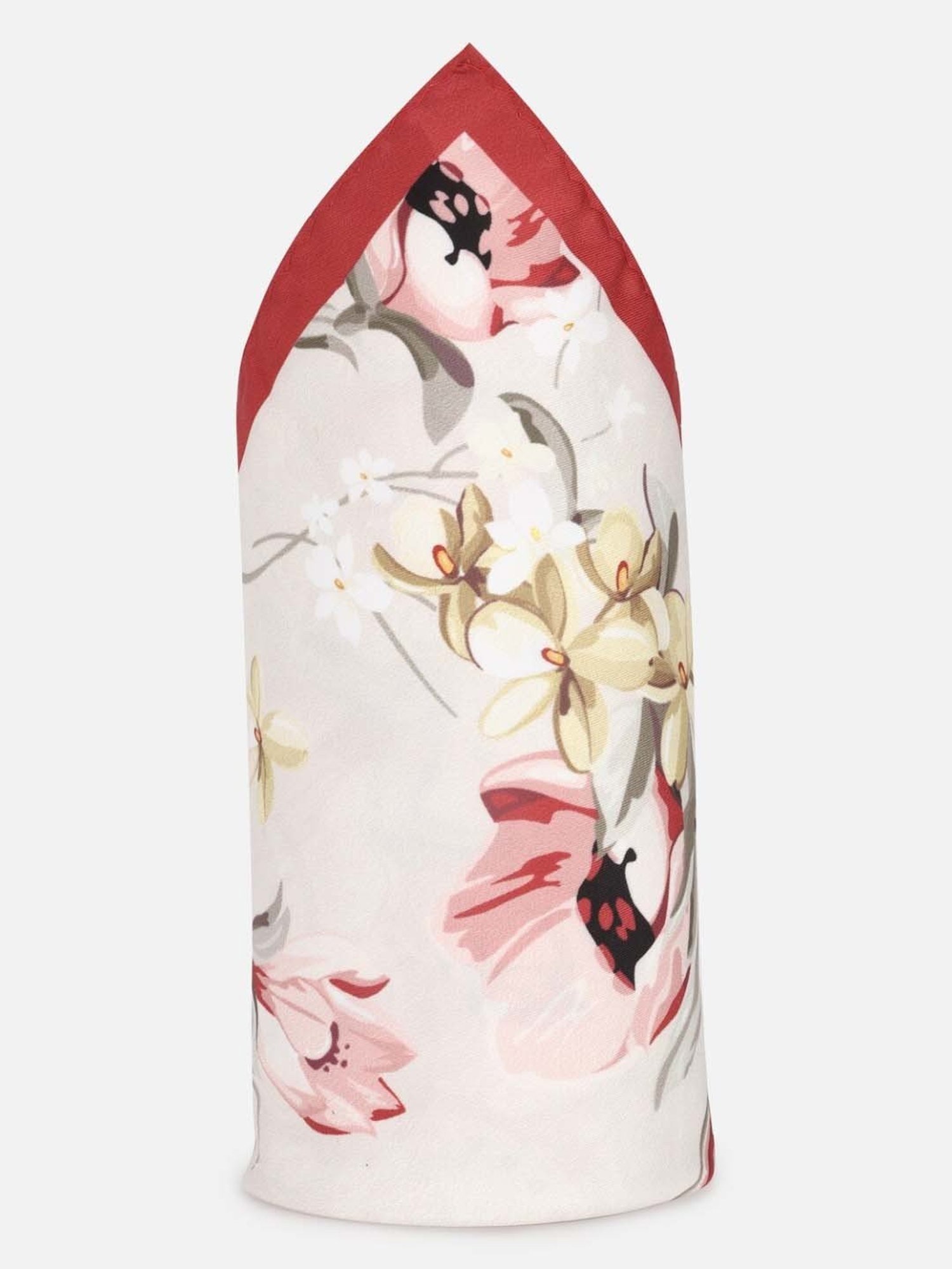 CHOKORE Brown and Yellow Plaid Pocket Square