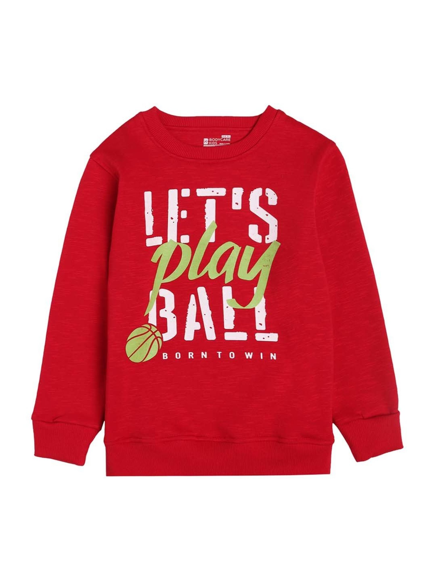 Proteens Kids Maroon Cotton Printed Sweatshirt