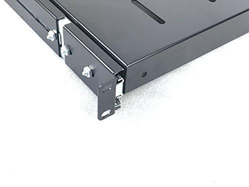 Raising Electronics Sliding Rack Server Shelf 1U 19'' 4 Post Rack Mount-Adjustable 15''-24''
