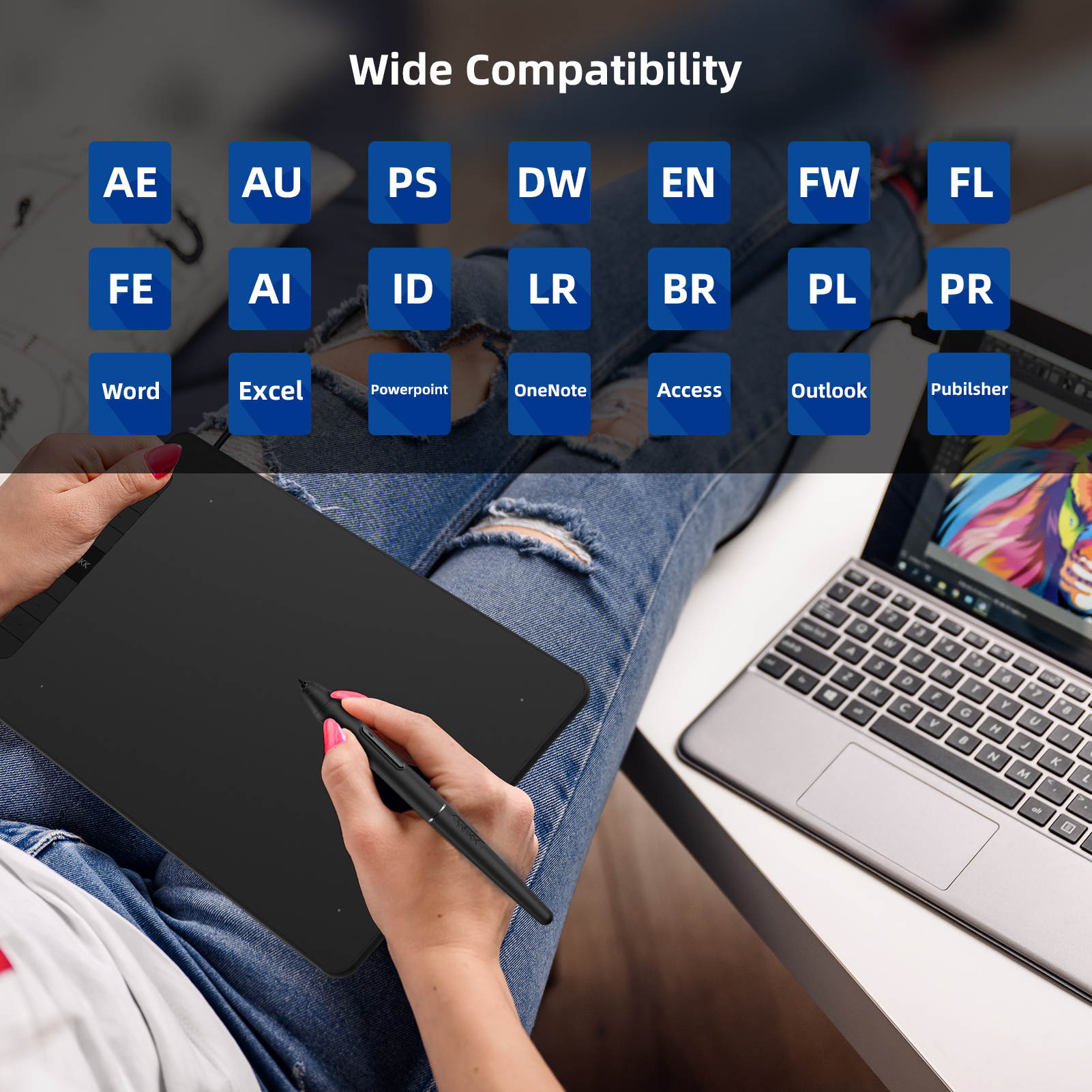 Huion KAMVAS Pro 13 GT-133 Pen Display Drawing Monitor 13.3 Inches Tilt Function Battery-Free Stylus 8192 Pen Pressure(Stand Included)