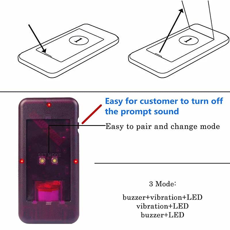 T111 Social Distancing Buzzer,ID Set,Vibration,Restaurant Calling System,20 Call Coaster Pagers for Food Truck,Church,Hospital,Clinic