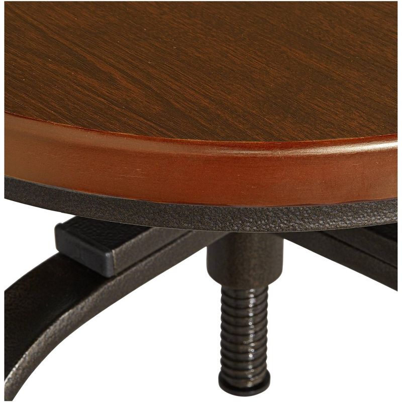 Elm Lane Radin Hammered Bronze Adjustable Height Swivel Bar Stool