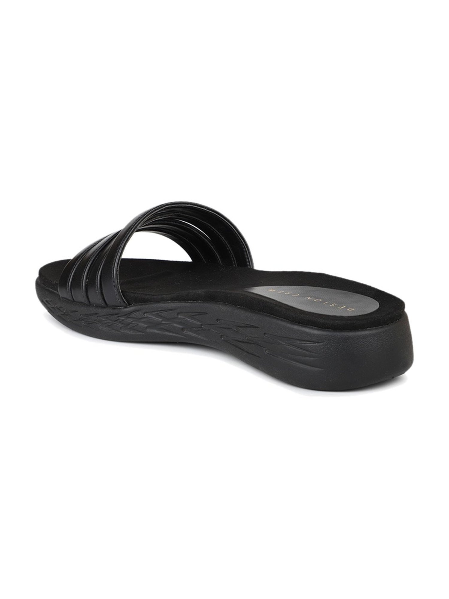 Design Crew Women's Black Casual Wedges