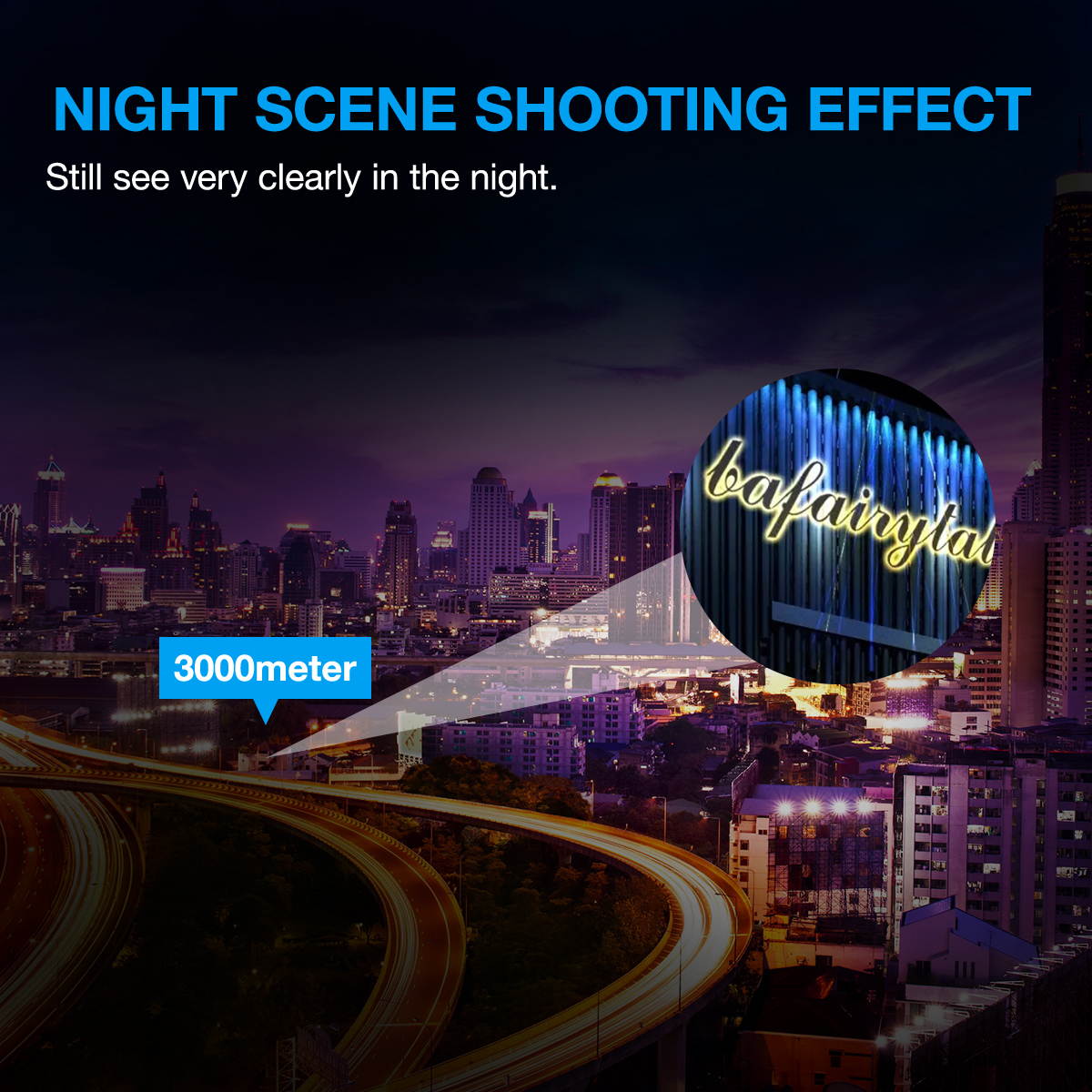 60 x 60 Large View Binoculars Full Size HD Telescope with Night Vision for Outdoor Travel Sightseeing Hunting, Black