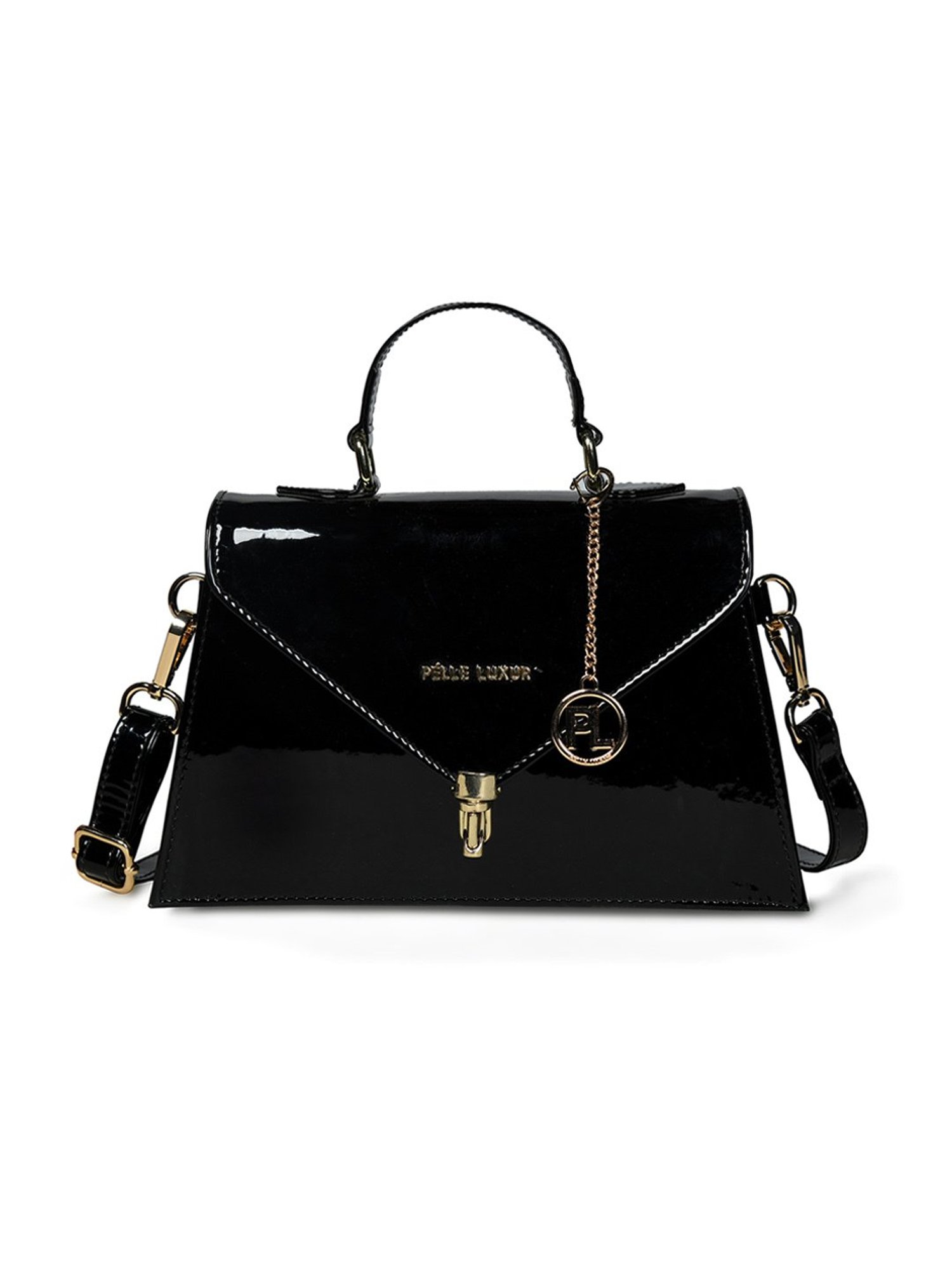 PELLE LUXUR Black Medium Satchel