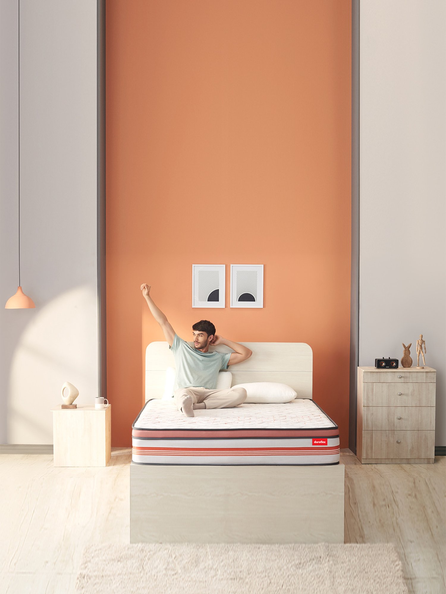 Duroflex Propel Plus Cream Foam Pocket Spring Mattress - Single Size (72 in. L x 36 in. W)