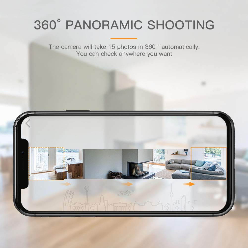 1080P Security Camera, HM203 UG WiFi Home Indoor Camera with Smart Night Vision/2 Way Audio/Motion Detection, Wireless IP Dog Camera for Baby/Pet/Nanny Monitor, Cloud/MicroSD Support