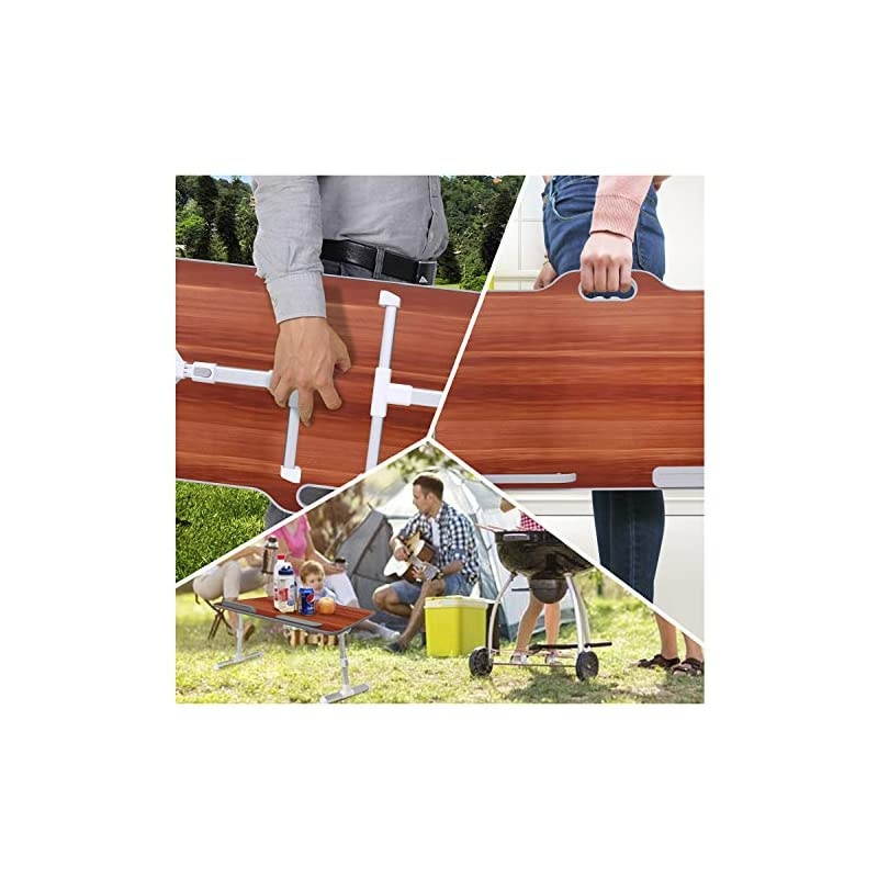 Laptop Stand  Foldable Laptop Table wTop Handle Adjustable Height Desk Serving Tray on Couch Standing Dining Table on Sofa Ideal for Reading Working Studying American CherryLarge