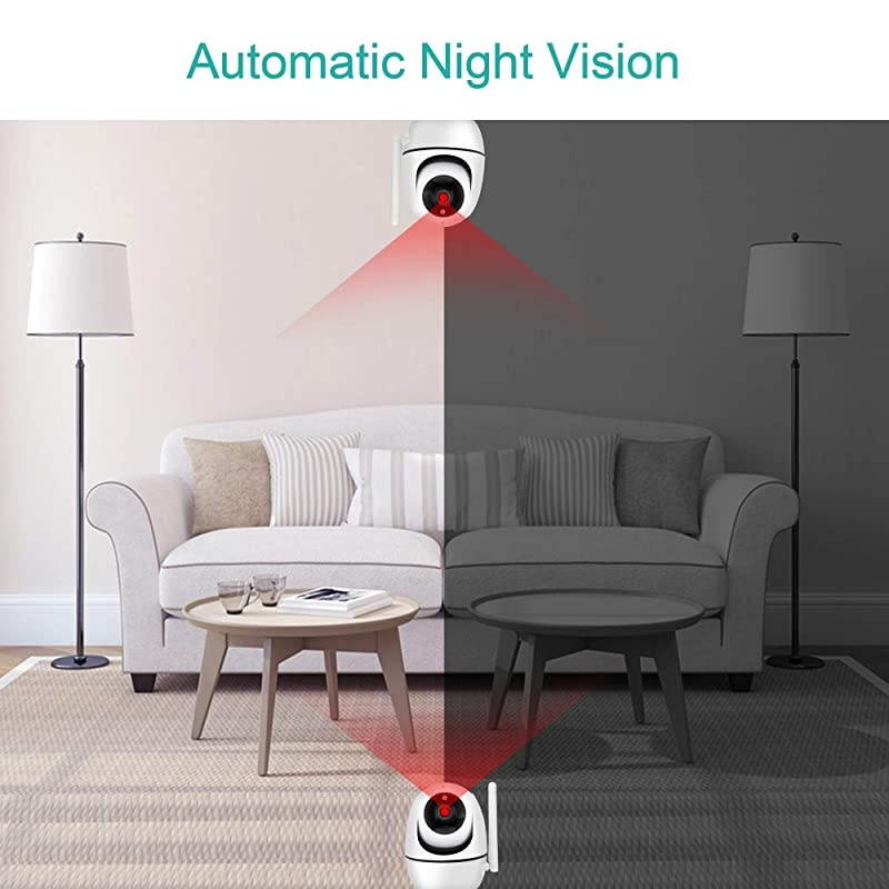 Security Camera WiFi IP Home CameraR2C 1080P HD Baby Monitor Wireless Pet Camera with AI Human Sound Detection Free Cloud Included 2Way AudioWorks with Alexa PanTilt Night Vision