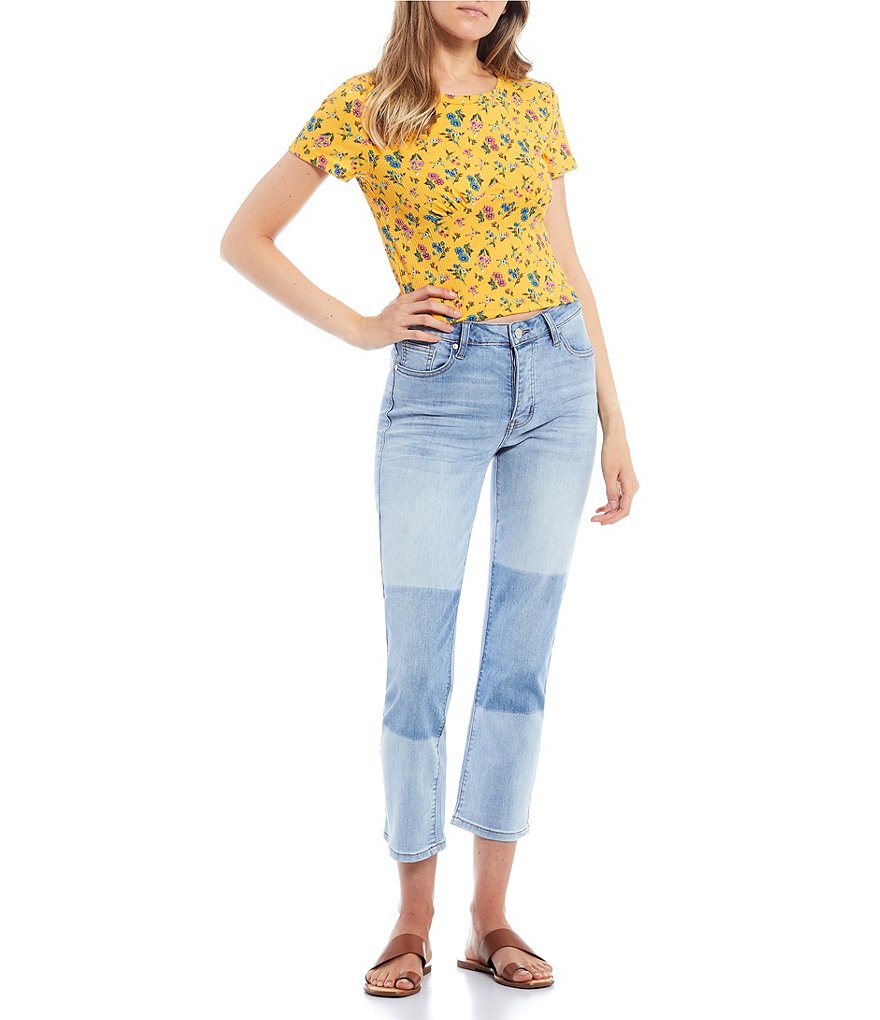 June & Hudson Short Tie Sleeve Knit Tee